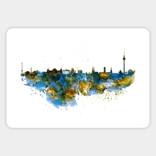 Berlin watercolor skyline Magnet